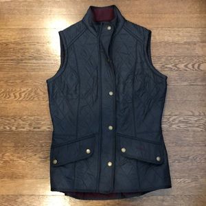 Barbour navy quilted vest